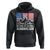 Blue Collar American Hoodie Dirty Hands Clean Money Vintage American Flag Mountain - Wonder Print Shop