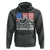 Blue Collar American Hoodie Dirty Hands Clean Money Vintage American Flag Mountain - Wonder Print Shop