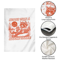 Funny Hotter Than A Hoochie Coochie Garden Flag Summer Racoon Music - Wonder Print Shop