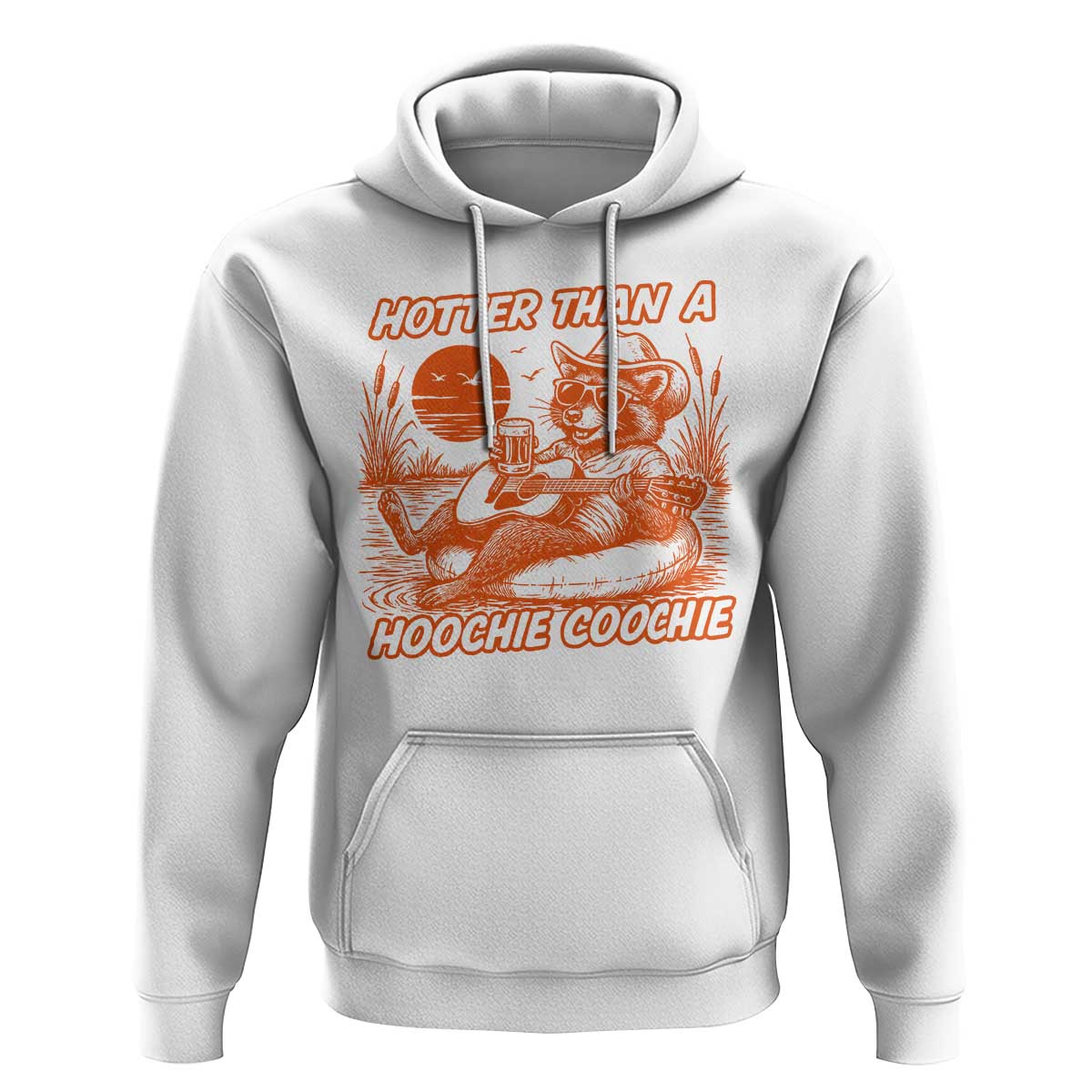 Funny Hotter Than A Hoochie Coochie Hoodie Summer Racoon Music - Wonder Print Shop