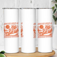 Funny Hotter Than A Hoochie Coochie Skinny Tumbler Summer Racoon Music - Wonder Print Shop