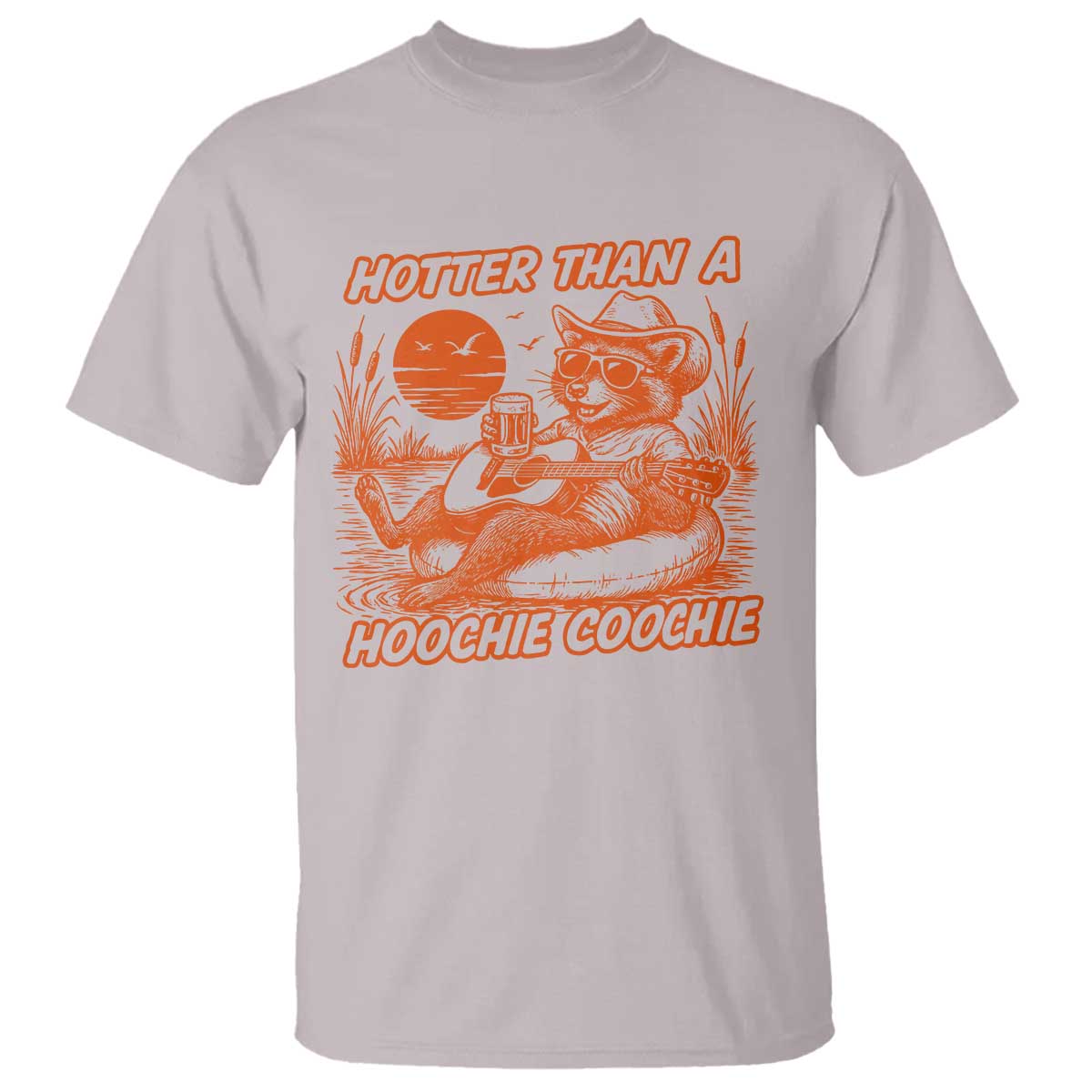 Funny Hotter Than A Hoochie Coochie T Shirt Summer Racoon Music - Wonder Print Shop