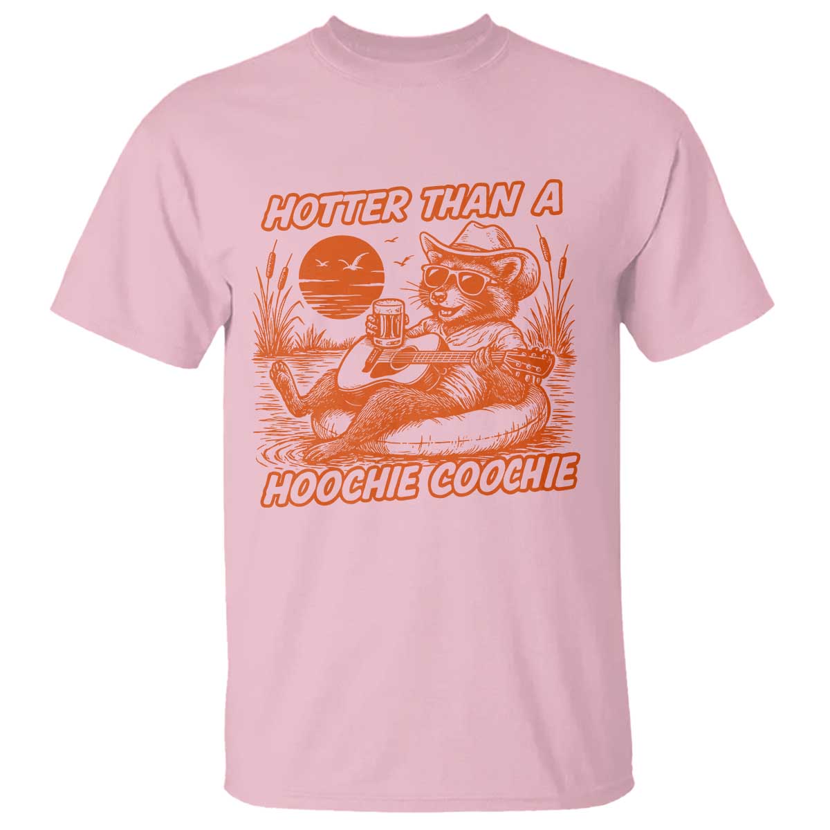 Funny Hotter Than A Hoochie Coochie T Shirt Summer Racoon Music - Wonder Print Shop