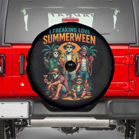 Funny I Freaking Love Summerween Spare Tire Cover Horror Halloween Summer - Wonder Print Shop