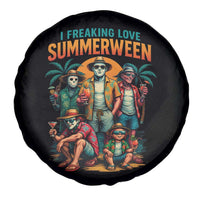 Funny I Freaking Love Summerween Spare Tire Cover Horror Halloween Summer - Wonder Print Shop