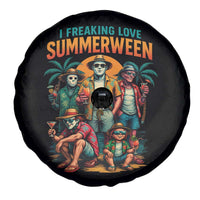 Funny I Freaking Love Summerween Spare Tire Cover Horror Halloween Summer - Wonder Print Shop