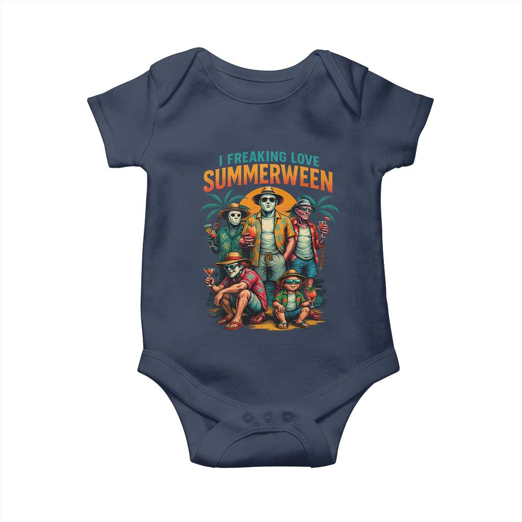 Funny I Freaking Love Summerween Baby Onesie Horror Halloween Summer - Wonder Print Shop