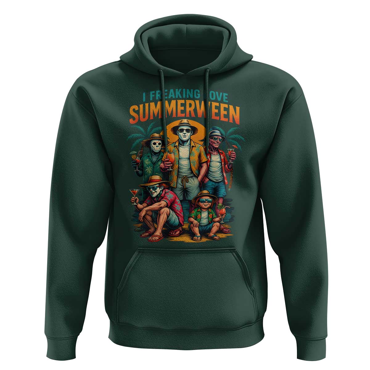 Funny I Freaking Love Summerween Hoodie Horror Halloween Summer - Wonder Print Shop