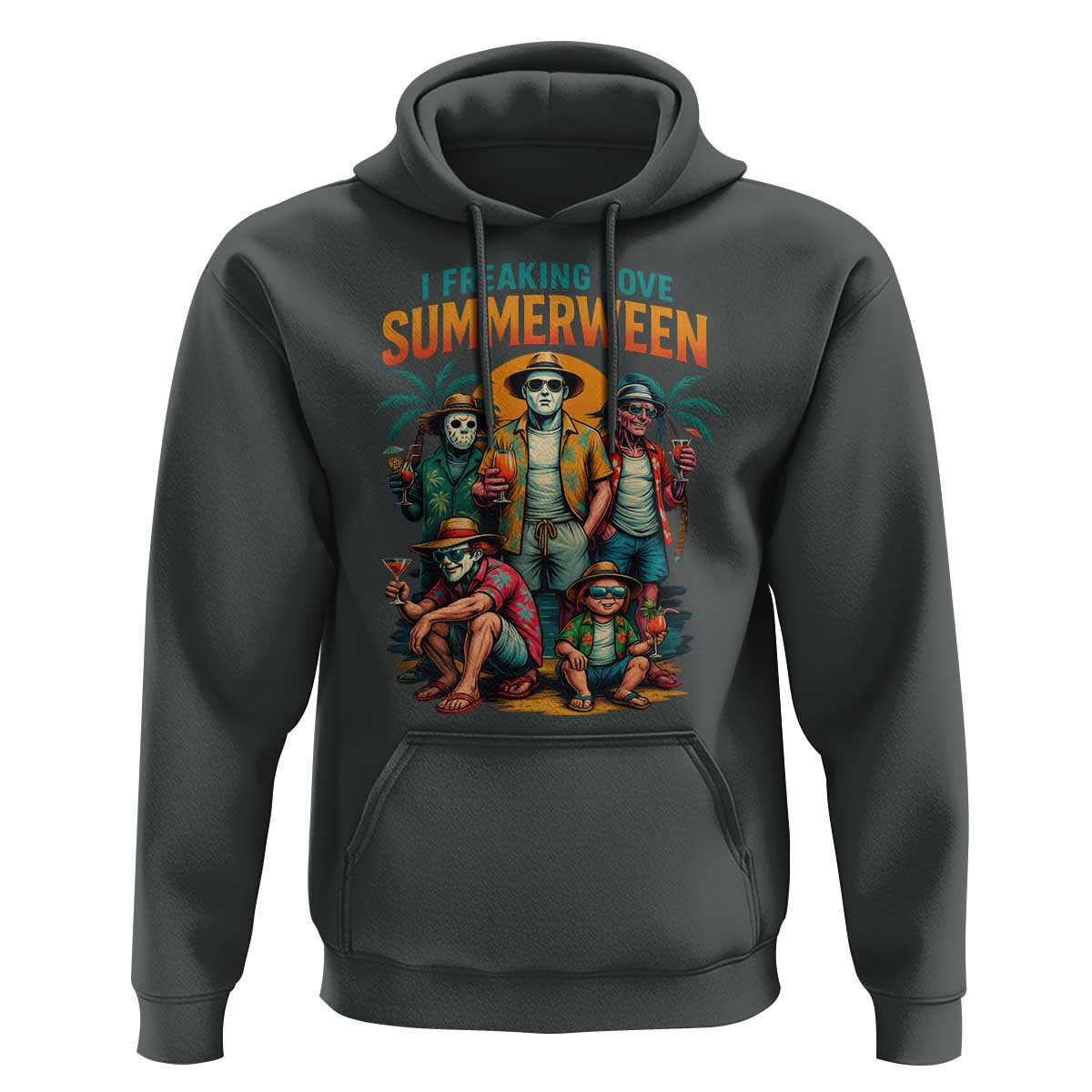 Funny I Freaking Love Summerween Hoodie Horror Halloween Summer - Wonder Print Shop