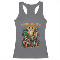 Funny I Freaking Love Summerween Racerback Tank Top Horror Halloween Summer - Wonder Print Shop