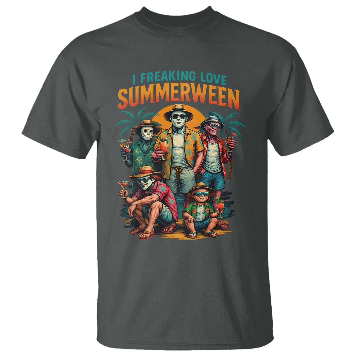 Funny I Freaking Love Summerween T Shirt Horror Halloween Summer - Wonder Print Shop