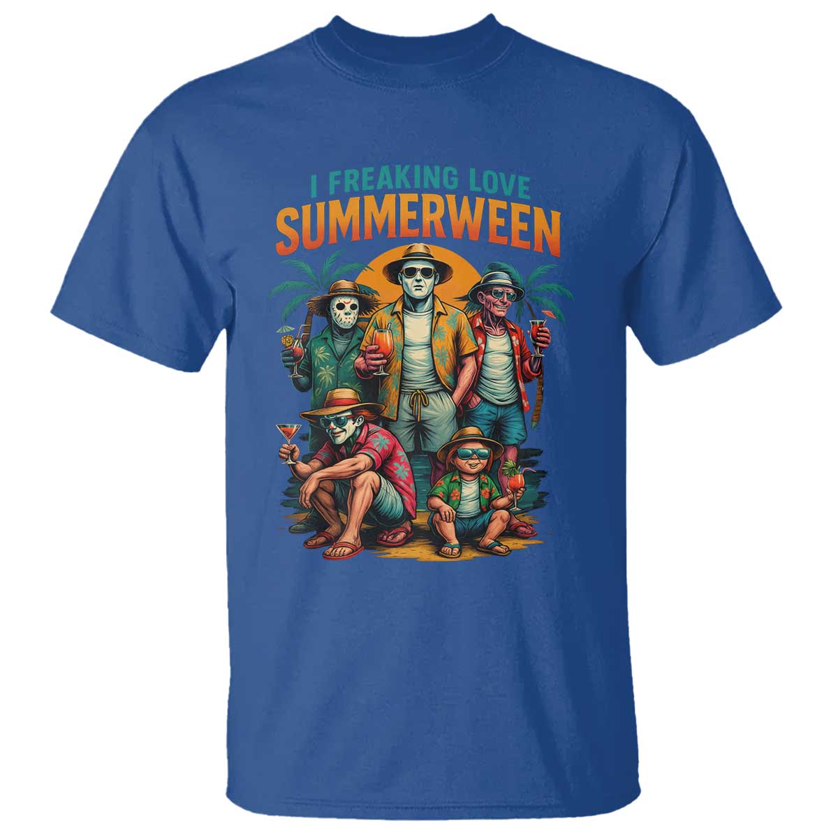 Funny I Freaking Love Summerween T Shirt Horror Halloween Summer - Wonder Print Shop
