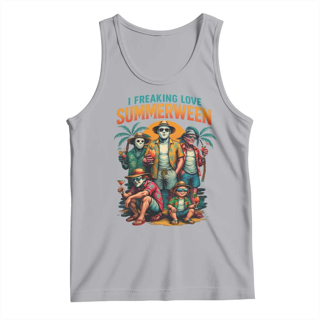 Funny I Freaking Love Summerween Tank Top Horror Halloween Summer - Wonder Print Shop