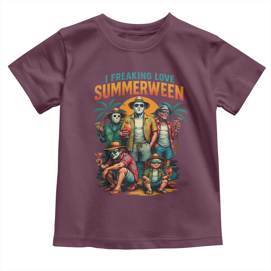 Funny I Freaking Love Summerween Toddler T Shirt Horror Halloween Summer - Wonder Print Shop