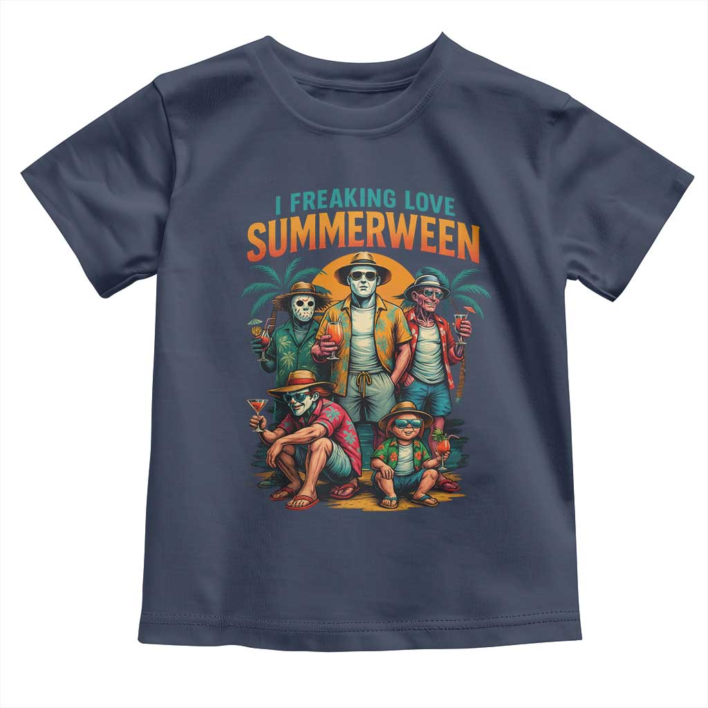 Funny I Freaking Love Summerween Toddler T Shirt Horror Halloween Summer - Wonder Print Shop