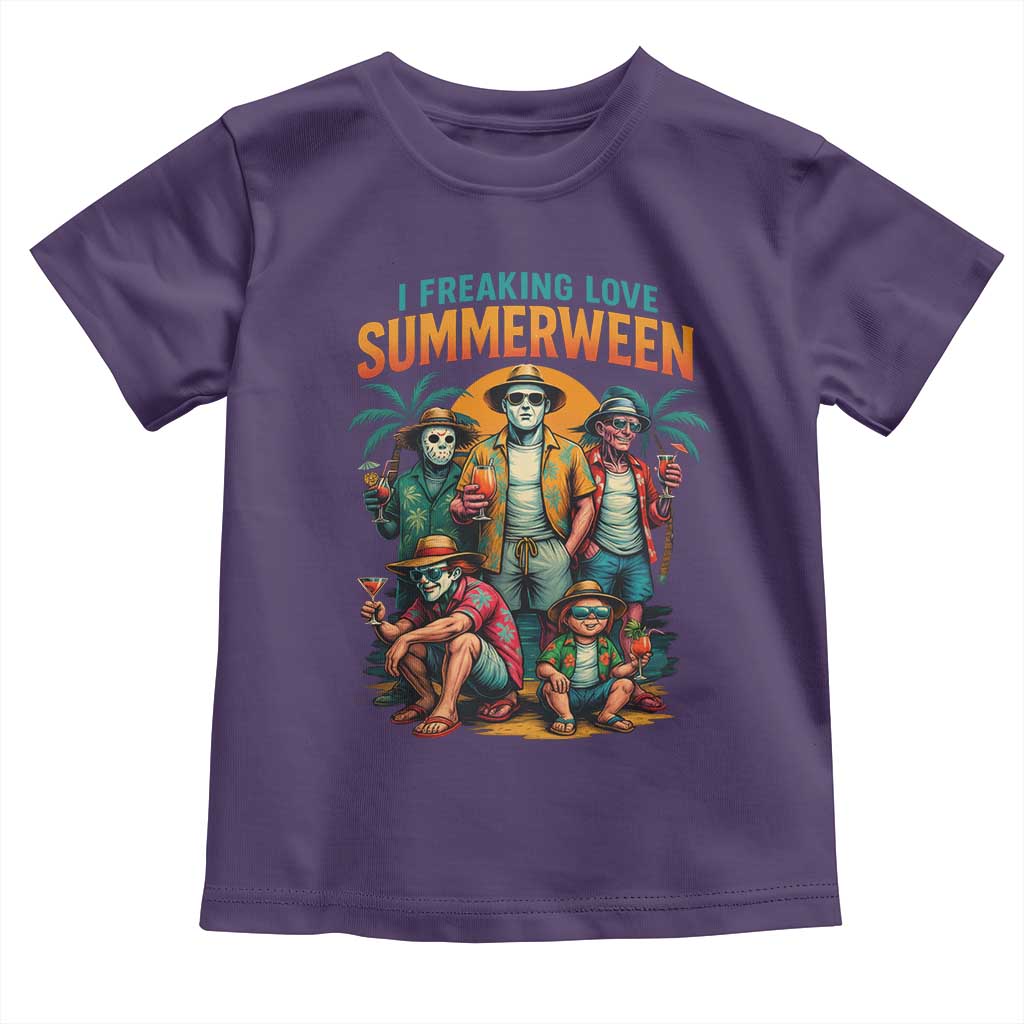 Funny I Freaking Love Summerween Toddler T Shirt Horror Halloween Summer - Wonder Print Shop