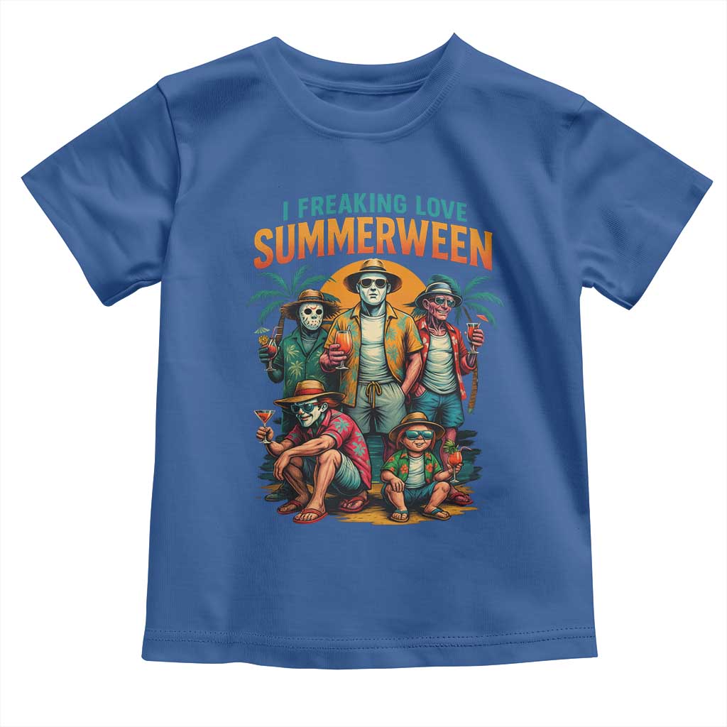 Funny I Freaking Love Summerween Toddler T Shirt Horror Halloween Summer - Wonder Print Shop