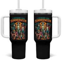 Funny I Freaking Love Summerween Tumbler With Handle Horror Halloween Summer - Wonder Print Shop