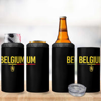 Belgium Belgian Flag 4 in 1 Can Cooler Tumbler Belgian Lion Coat of Arms Belgie Souvenir