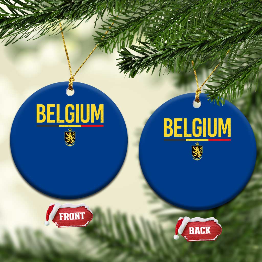 Belgium Belgian Flag Ceramic Ornament Belgian Lion Coat of Arms Belgie Souvenir
