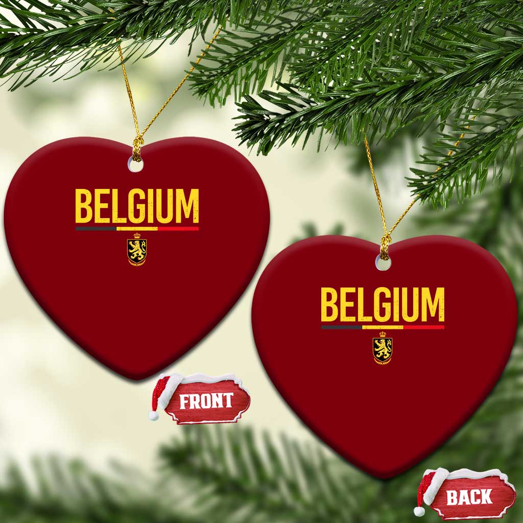 Belgium Belgian Flag Ceramic Ornament Belgian Lion Coat of Arms Belgie Souvenir