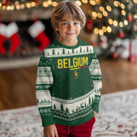 Belgium Belgian Flag Ugly Christmas Sweater Belgian Lion Coat of Arms Belgie Souvenir