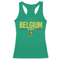 Belgium Belgian Flag Racerback Tank Top Belgian Lion Coat of Arms Belgie Souvenir
