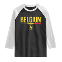 Belgium Belgian Flag Raglan Shirt Belgian Lion Coat of Arms Belgie Souvenir