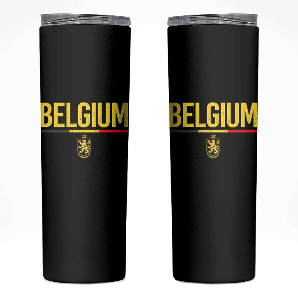 Belgium Belgian Flag Skinny Tumbler Belgian Lion Coat of Arms Belgie Souvenir