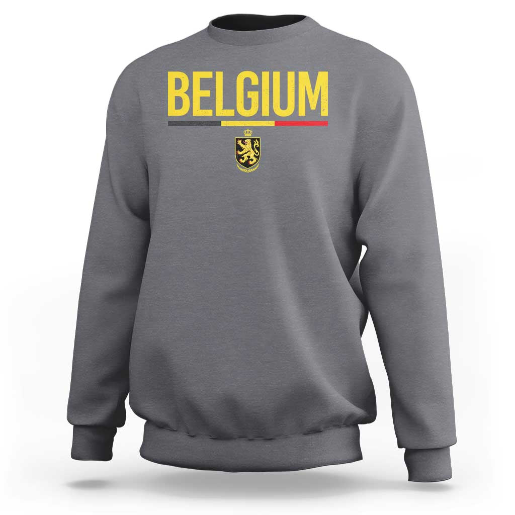Belgium Belgian Flag Sweatshirt Belgian Lion Coat of Arms Belgie Souvenir