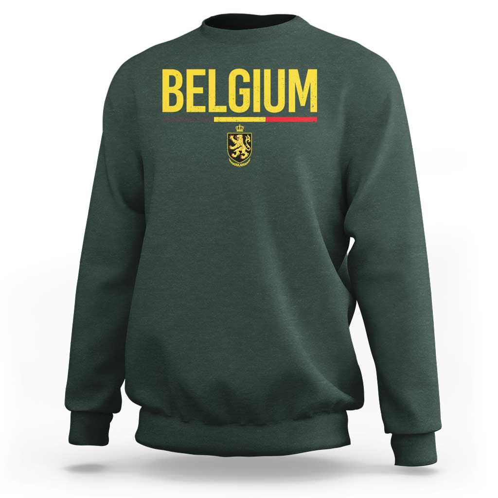 Belgium Belgian Flag Sweatshirt Belgian Lion Coat of Arms Belgie Souvenir