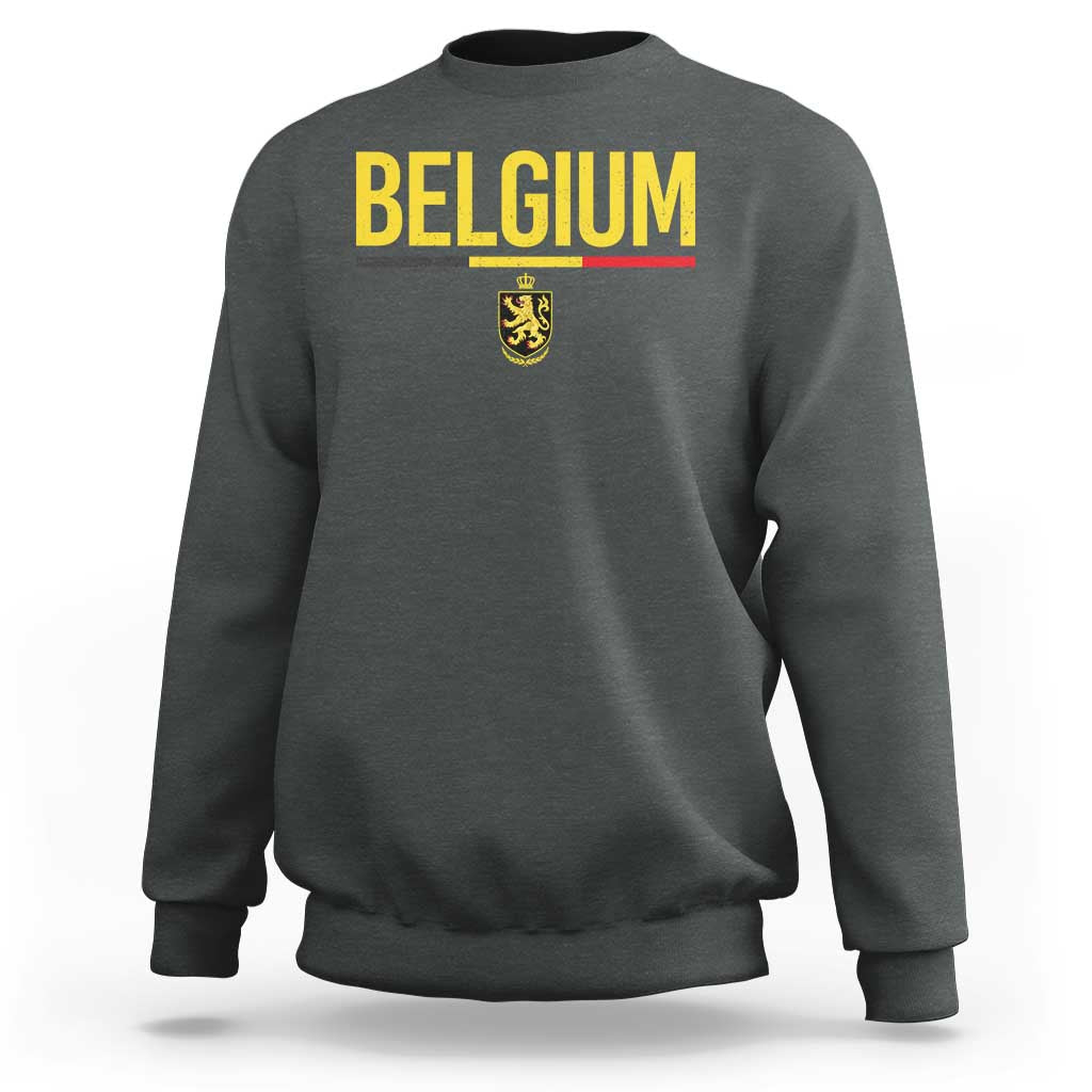 Belgium Belgian Flag Sweatshirt Belgian Lion Coat of Arms Belgie Souvenir