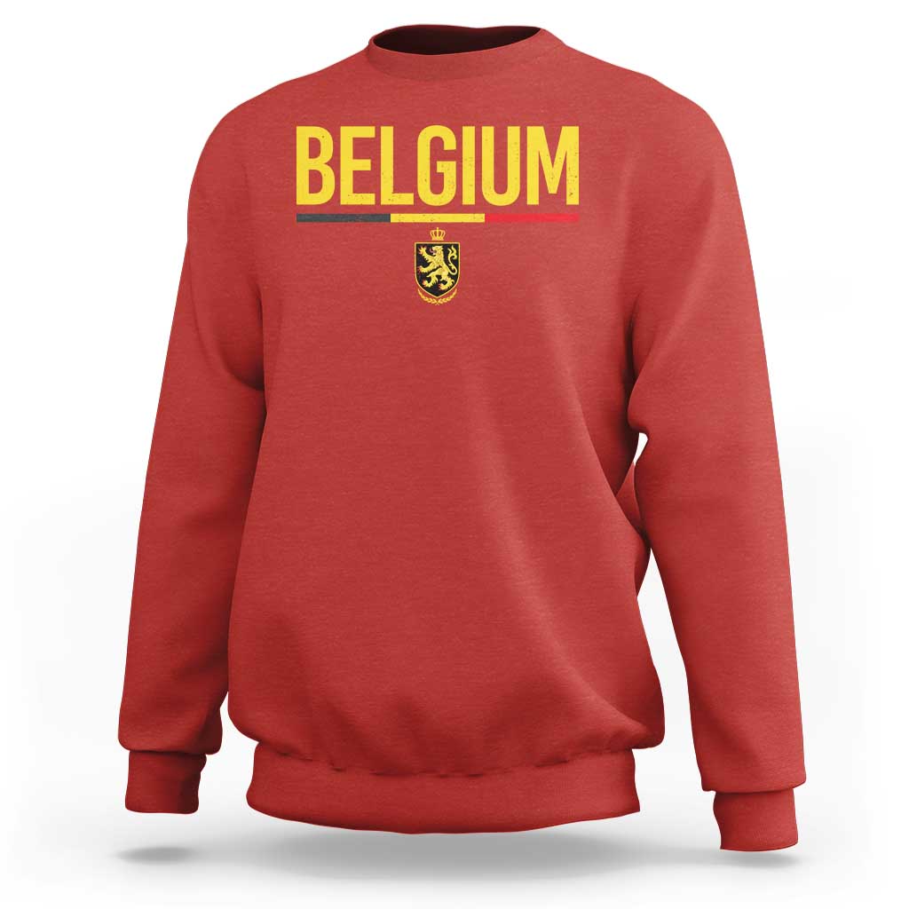 Belgium Belgian Flag Sweatshirt Belgian Lion Coat of Arms Belgie Souvenir