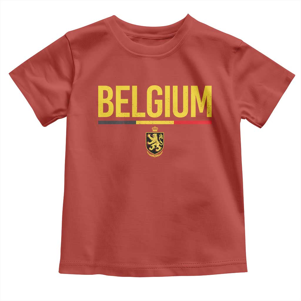 Belgium Belgian Flag Toddler T Shirt Belgian Lion Coat of Arms Belgie Souvenir