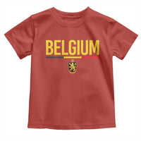 Belgium Belgian Flag Toddler T Shirt Belgian Lion Coat of Arms Belgie Souvenir