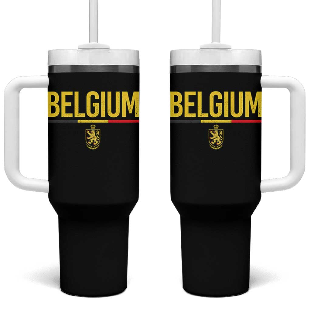 Belgium Belgian Flag Tumbler With Handle Belgian Lion Coat of Arms Belgie Souvenir