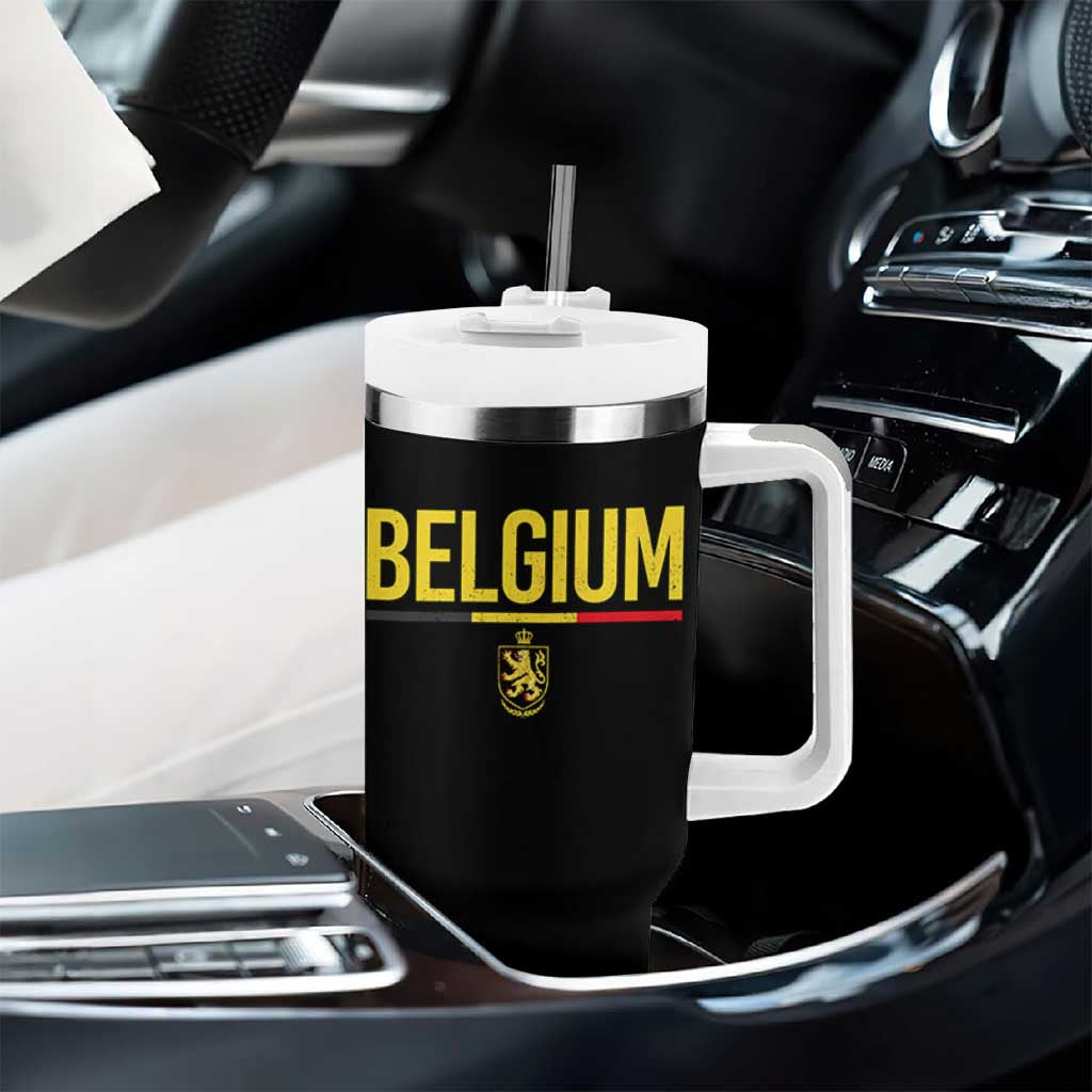 Belgium Belgian Flag Tumbler With Handle Belgian Lion Coat of Arms Belgie Souvenir