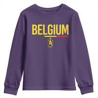 Belgium Belgian Flag Youth Sweatshirt Belgian Lion Coat of Arms Belgie Souvenir