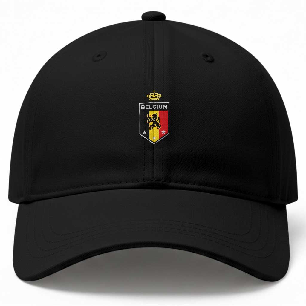 Belgium Football Crest Baseball Cap Vintage Belgian Lion Crown Belgian Heritage