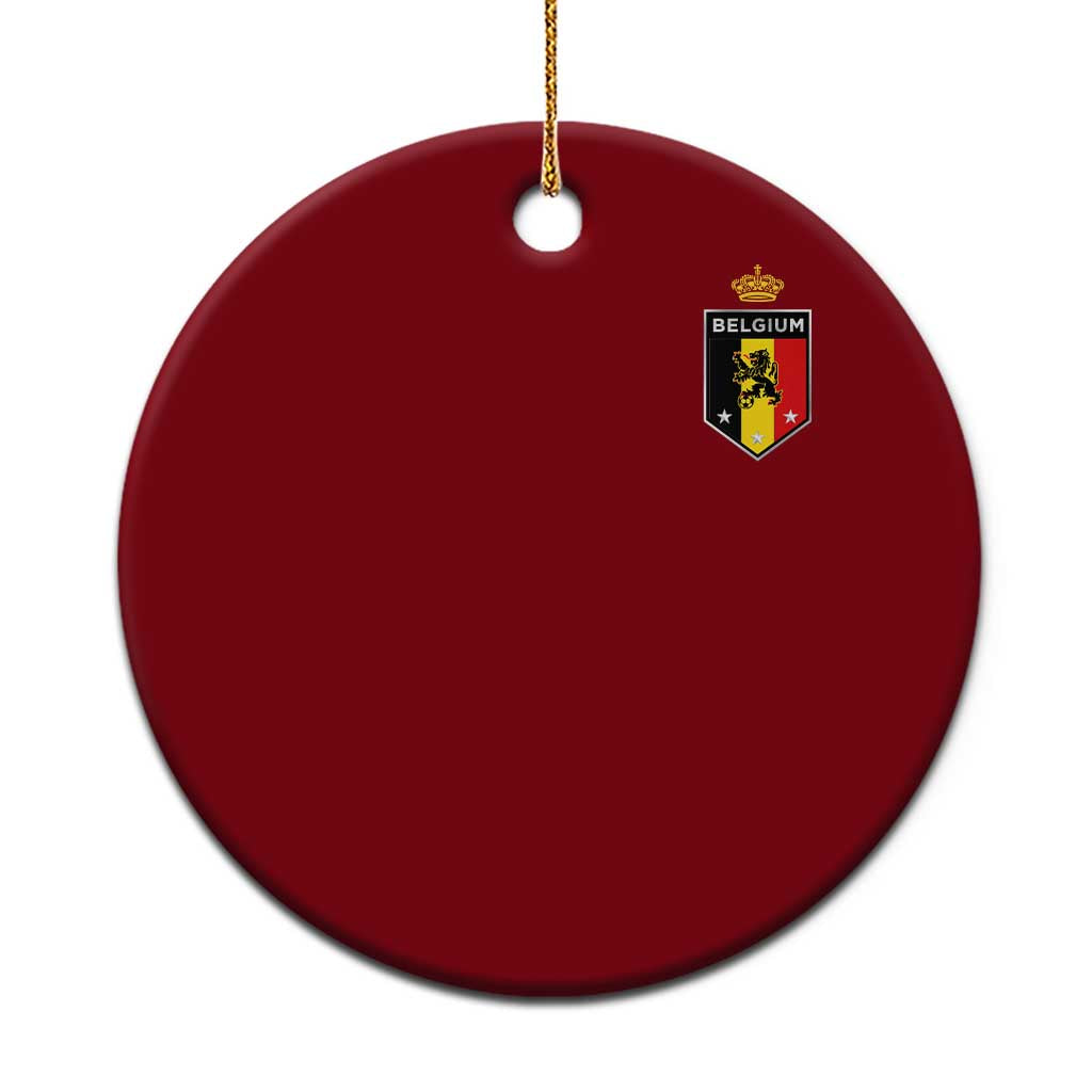 Belgium Football Crest Ceramic Ornament Vintage Belgian Lion Crown Belgian Heritage