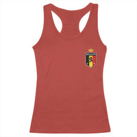 Belgium Football Crest Racerback Tank Top Vintage Belgian Lion Crown Belgian Heritage