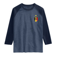 Belgium Football Crest Raglan Shirt Vintage Belgian Lion Crown Belgian Heritage