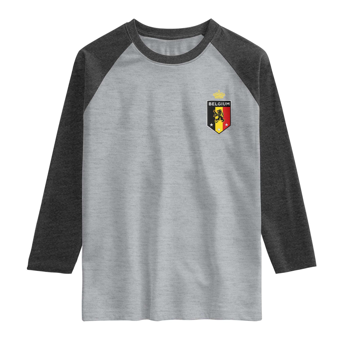 Belgium Football Crest Raglan Shirt Vintage Belgian Lion Crown Belgian Heritage