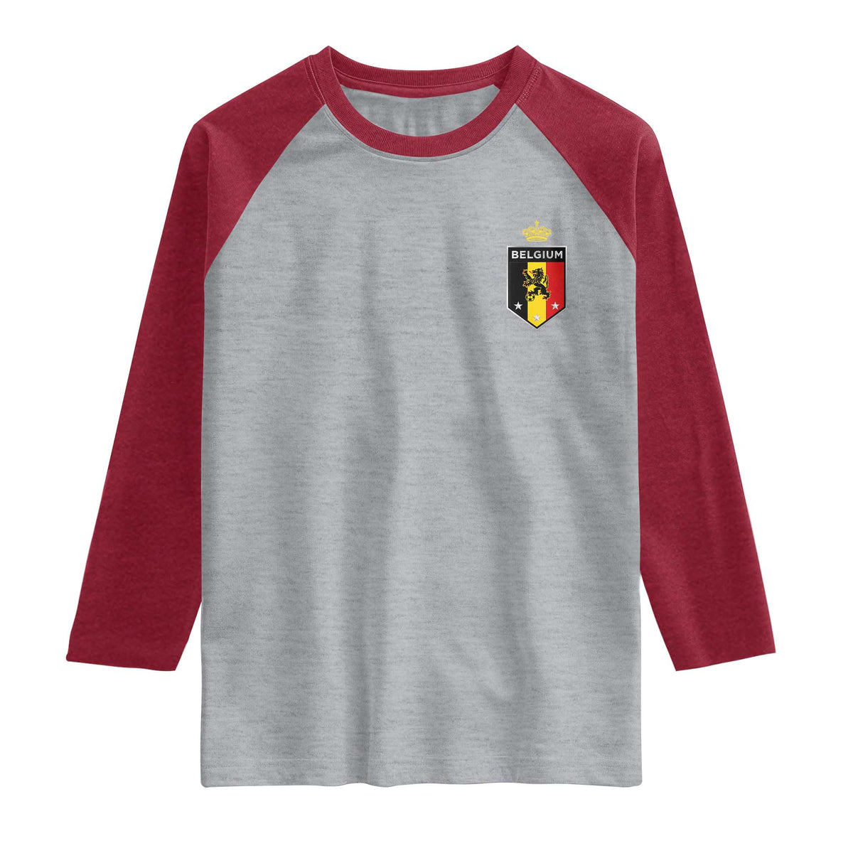 Belgium Football Crest Raglan Shirt Vintage Belgian Lion Crown Belgian Heritage