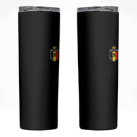 Belgium Football Crest Skinny Tumbler Vintage Belgian Lion Crown Belgian Heritage