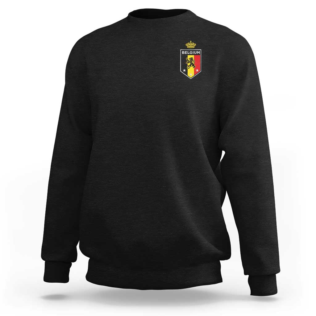 Belgium Football Crest Sweatshirt Vintage Belgian Lion Crown Belgian Heritage