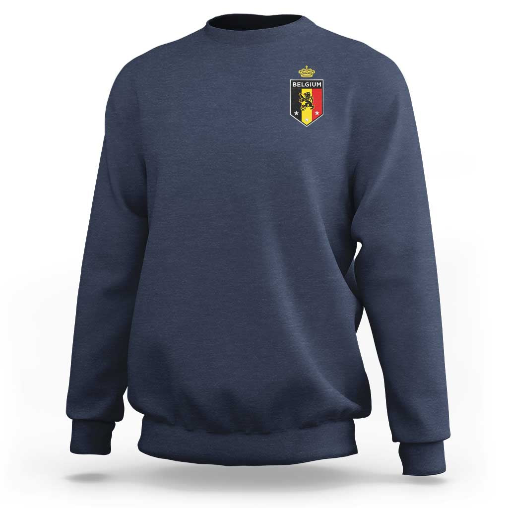 Belgium Football Crest Sweatshirt Vintage Belgian Lion Crown Belgian Heritage