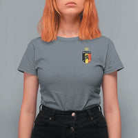Belgium Football Crest T Shirt For Women Vintage Belgian Lion Crown Belgian Heritage