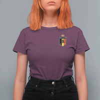 Belgium Football Crest T Shirt For Women Vintage Belgian Lion Crown Belgian Heritage