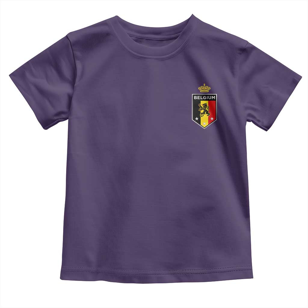 Belgium Football Crest Toddler T Shirt Vintage Belgian Lion Crown Belgian Heritage